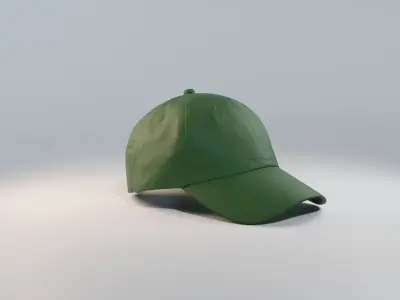 Puma Baseball Cap Green Military Low-poly 3D model