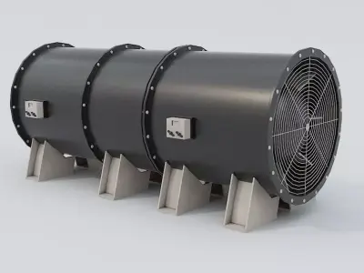 Ventilation Fan  Low-poly 3D model