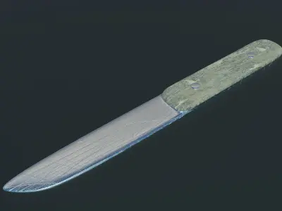 Old Ruined Knife Free 3D model