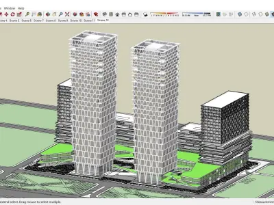 Sketchup Office building K7 3D model