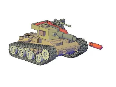 OLD TANK SHOT 3D print model