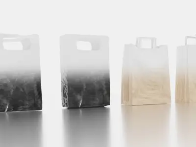 Plastic e Papers bags  Free 3D model