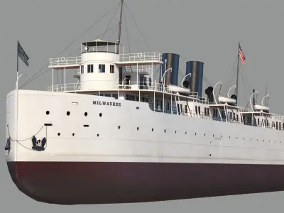 Steamship ferry SS Pere Marquette 3D model