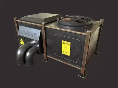air conditioning  prt1 low-poly 3D model Low-poly 3D model