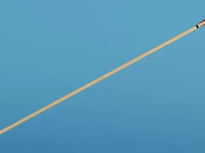 Bodkin Arrow Low-poly 3D model
