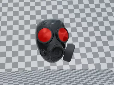 Gas Mask Free low-poly 3D model