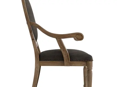 Madison park wood armchair Low-poly 3D model