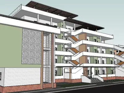 Sketchup Residential Complex building Free 3D model