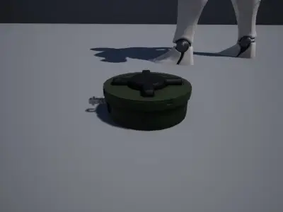  Antipersonnel landmine PMN-2 Low-poly 3D model