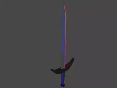 Low Poly Sword Free low-poly 3D model 8