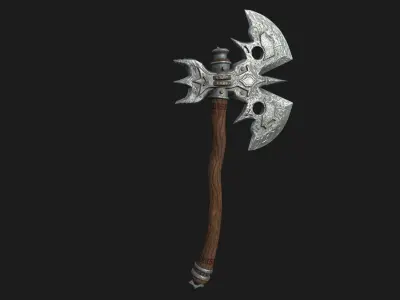 Fantasy Style War Axe Free 3D model