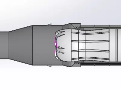 Saturn Water Rocket Free 3D print model