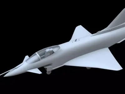 Rockwell-MBB X-31 Free low-poly 3D model