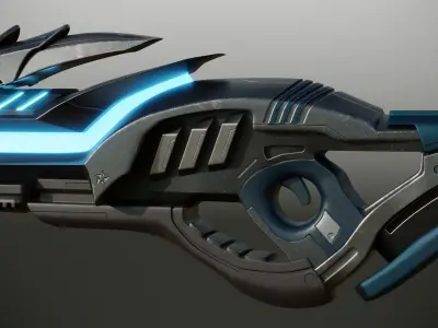 Futuristic Rifle Low-poly 3D model buy