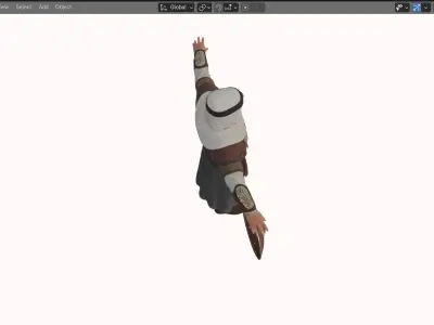 Realistic Arabian Desert Warrior 3D Model  Rigged  Game Ready Low-poly 3D model order