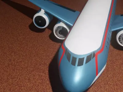 Airbus - Animated Low-poly 3D model