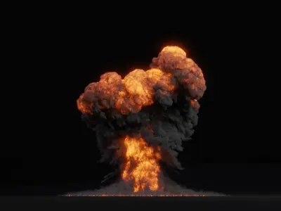 3D Gasoline Explosion 3D model