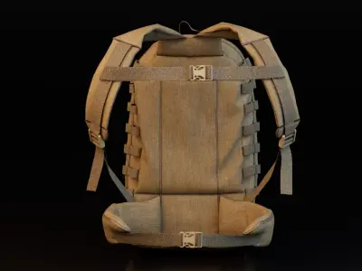 Military Backpack 3D model buy