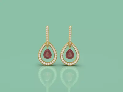 Gold Bali Earring - 0021 3D print model