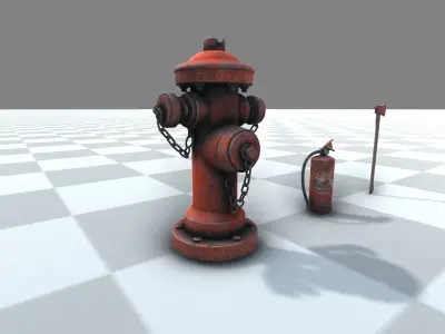 Fire Fighter Set 3D model