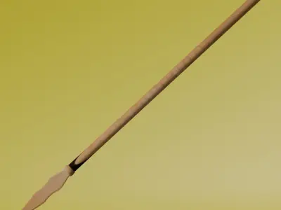 Wooden spear Free 3D model