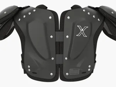 Xenith Flyte Youth Football Shoulder Pads Black 3D model