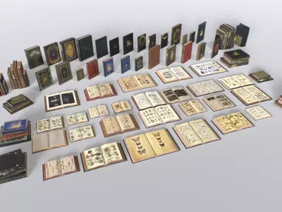 RPG Books Low-poly 3D model