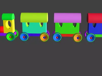 KIDS CARTOON TRAIN 3D print model