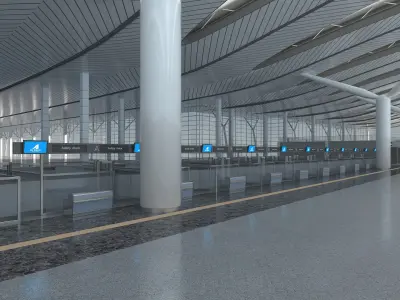  Airport Terminal Interior 01 