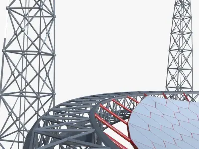 Huge satellite dish 3D model