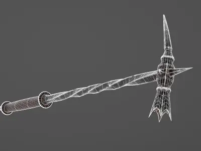 medieval warhammer Low-poly 3D model purchase