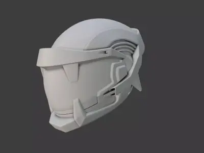 SciFi Helmet Base Mesh SCH2 3D model