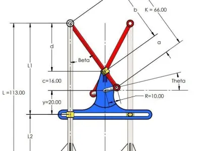 Straight Line - Walking Mechanism  3D model
