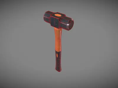 Sledge Hammer Low-poly 3D model purchase