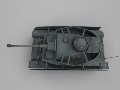 PZKPFW IV ausf H Low-poly 3D model
