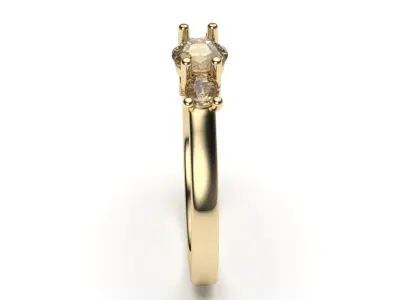 solitaire with ring sizes  8 part S118 3D print model