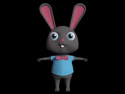 RABBIT BOY Low-poly 3D model