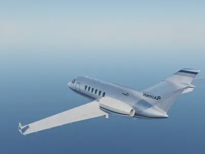 Realistic Aircraft Low-poly 3D model