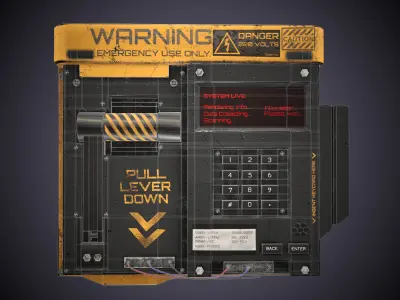 Emergency Panel Low-poly 3D model