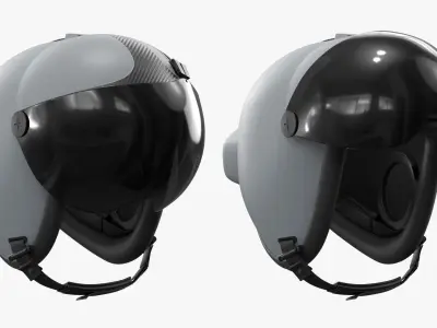 Elbit Systems JHMCS II Pilot Helmet Gray Black 3D model