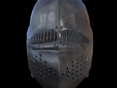 Knight helmet Low-poly 3D model purchase