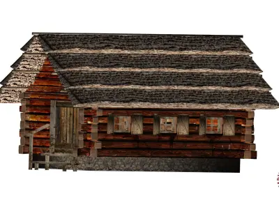 country cottage3 lwo Low-poly 3D model