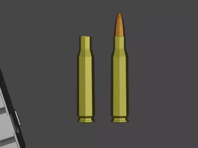 MK12 SPR High Quality Game-Ready Rifle 3D Model Low Poly Low-poly 3D model