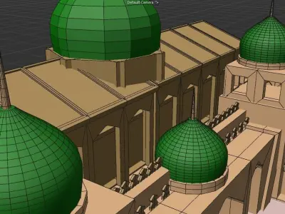 Arabic Masjid Palace M3 Low-poly 3D model