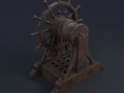 Black Pearl steering wheel 3D model