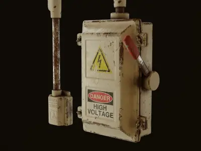 Electrical Switch Box Low-poly 3D model purchase