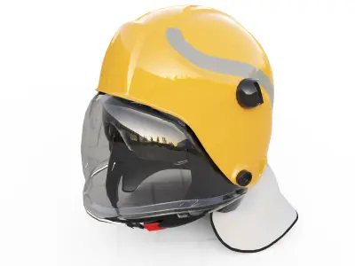 Fire Safety Helmet Low-poly 3D model
