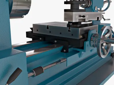 Metal Lathe with Mill Drill 3D model