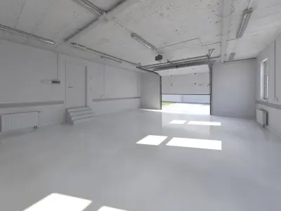 Home Garage Base Interior 1 Vray 3D model