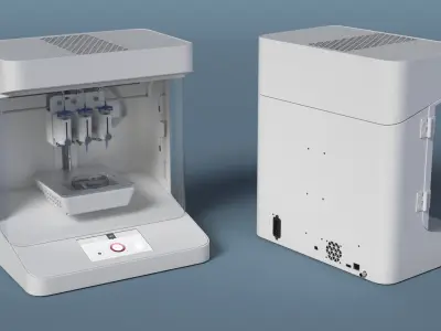 3D Bioprinter With Tissue Samples 3D model